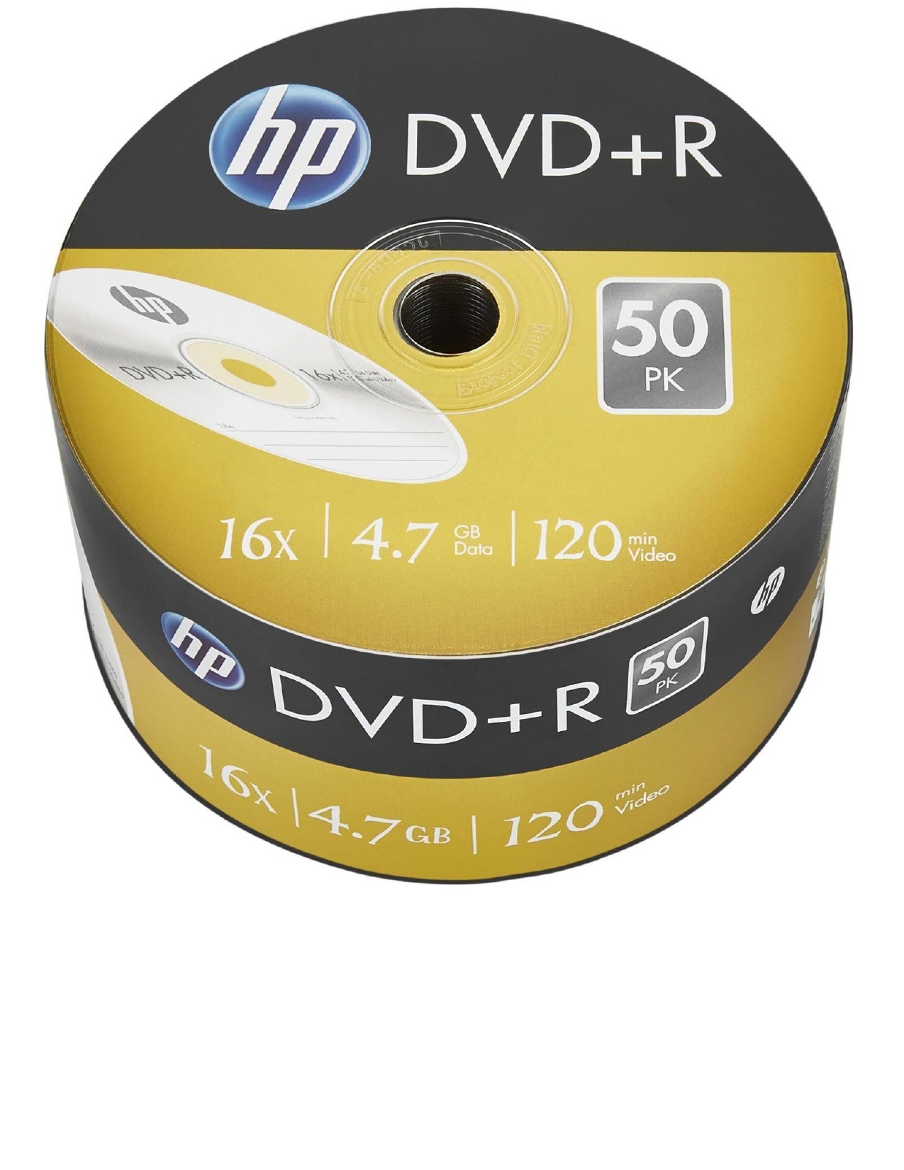 Диск НР DVD+R 4.7GB 16X (Без шпинделя 50 шт) 69305 /DRE00070-3